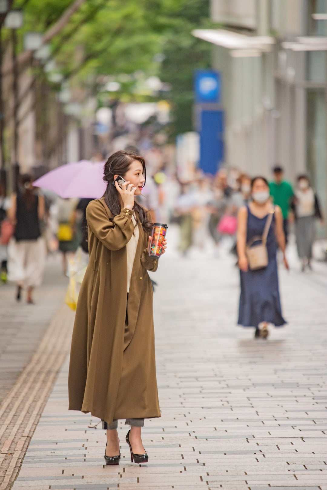3WAYで使えるカーキのサテンワンピース